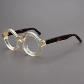 Ayers Retro Acetate Glasses Frame Round Frames Southood Yellow Leopard